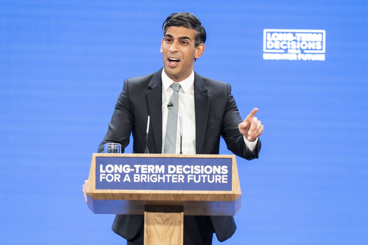 Rishi Sunak announced the cuts at the Conservative Party conference (PA Wire)