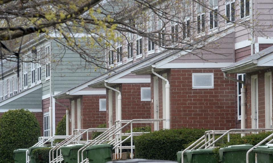 A section of Harbor Homes Apartments is shown in Erie on April 23, 2019.