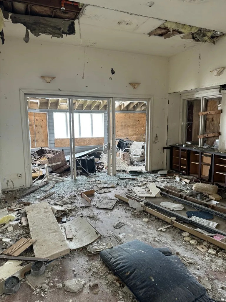 A view inside the home as it was being razed. Shaun McCafferty/R. Kremer & Son Marine Contractors