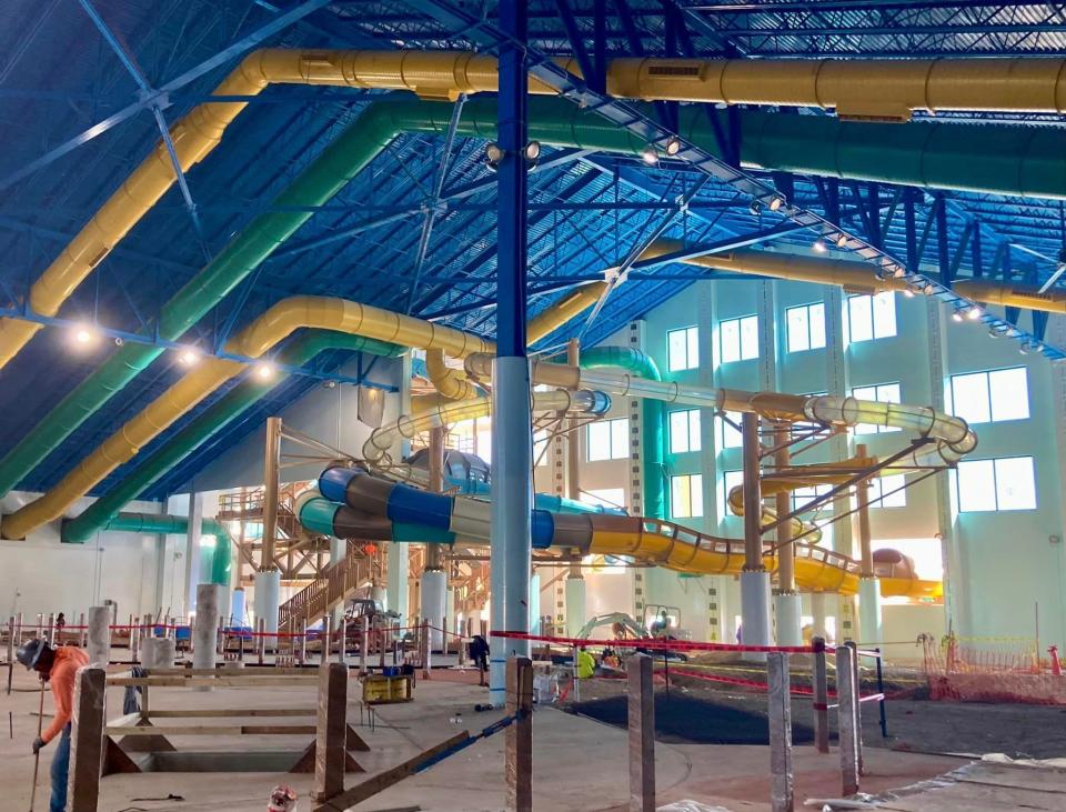 Great Wolf Lodge South Florida interior construction in Naples, February 2024.