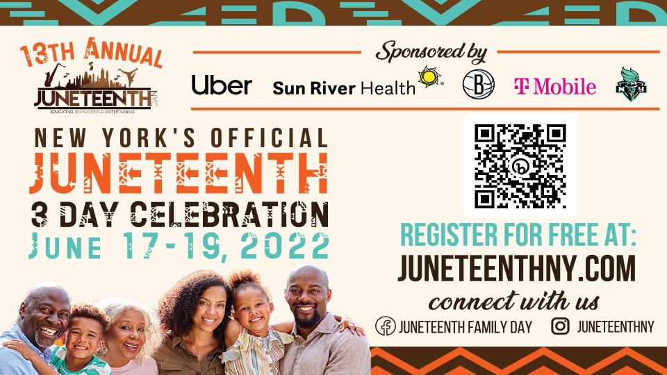 Juneteenth NY Fest launches its 13th annual festivities commemorating the nation’s newest federal holiday. The theme, "Unity in the Black Family Unit,” is in conjunction with the holiday landing on Father's Day. The event features performances from local talent, a wide range of vendors and a fashion exhibit highlighting emerging Black designers.