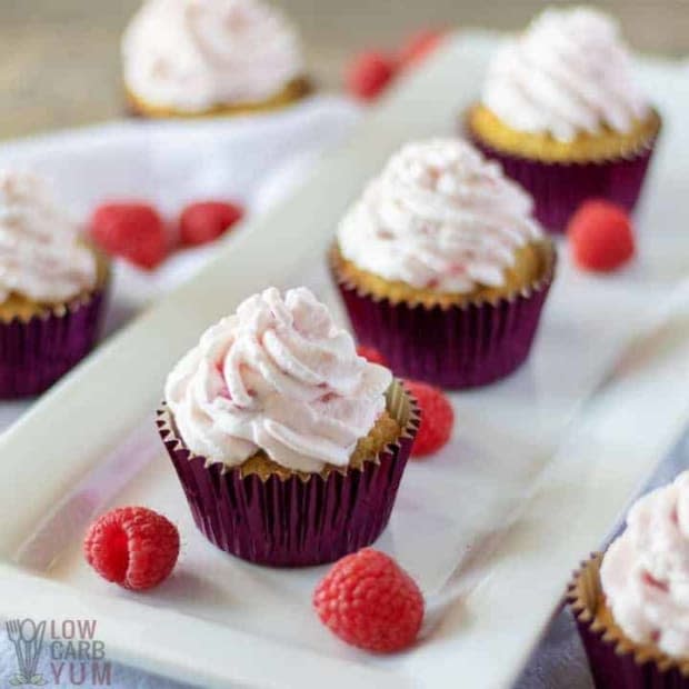 <p><a href="https://lowcarbyum.com/paleo-cupcakes-with-almond-flour/" rel="nofollow noopener" target="_blank" data-ylk="slk:Low Carb Yum;elm:context_link;itc:0;sec:content-canvas" class="link ">Low Carb Yum</a></p>