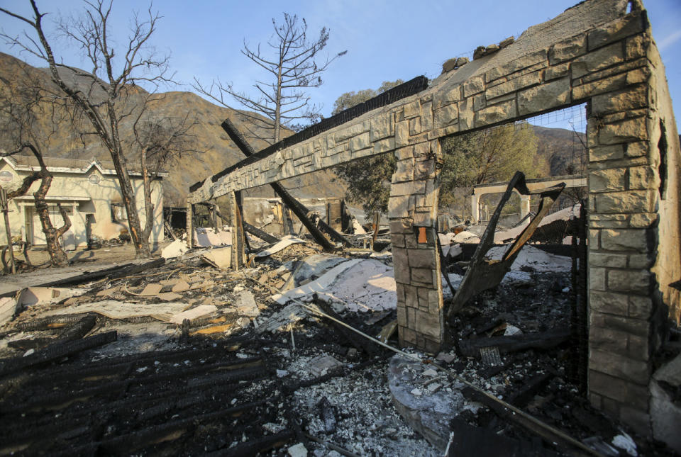 <p>A burned home is seen near Iron Canyon Road in Santa Clarita, Calif., July 25, 2016. (AP Photo/Ringo H.W. Chiu)</p>