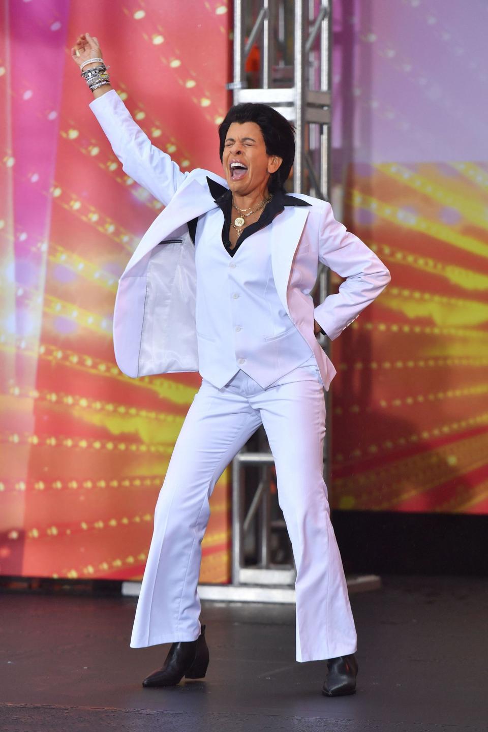 Hoda Kotb as John Travolta from Saturday Night Fever  on the Today  Show