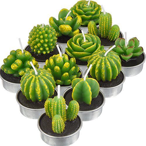 2) Cactus Tealight Candles