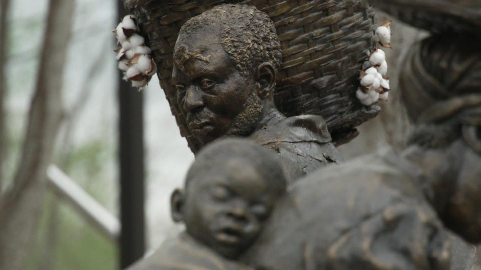 Artwork at the Freedom Monument Sculpture Park in Montgomery, Alabama.  / Credit: CBS News