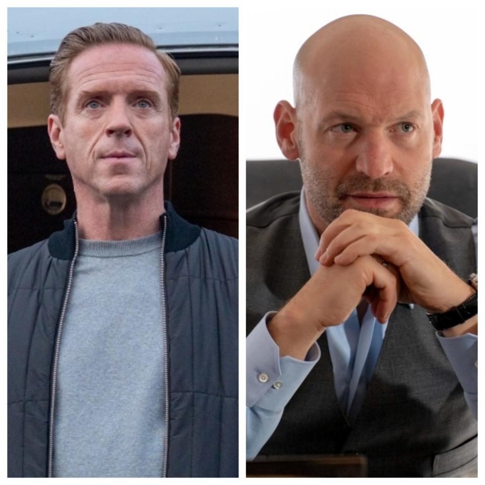 Damian Lewis' Bobby Axelrod exits "Billions" Season 5 to Switzerland, while Mike Prince (Corey Stoll) sits on Axe's luxury office throne.