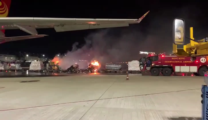 Fire in Hong Kong International Airport