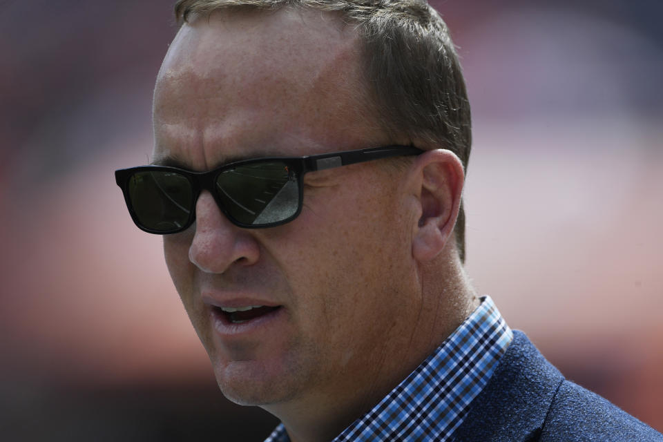 Why doesn't Peyton Manning have more famous nicknames? (Photo by Andy Cross/The Denver Post via Getty Images)