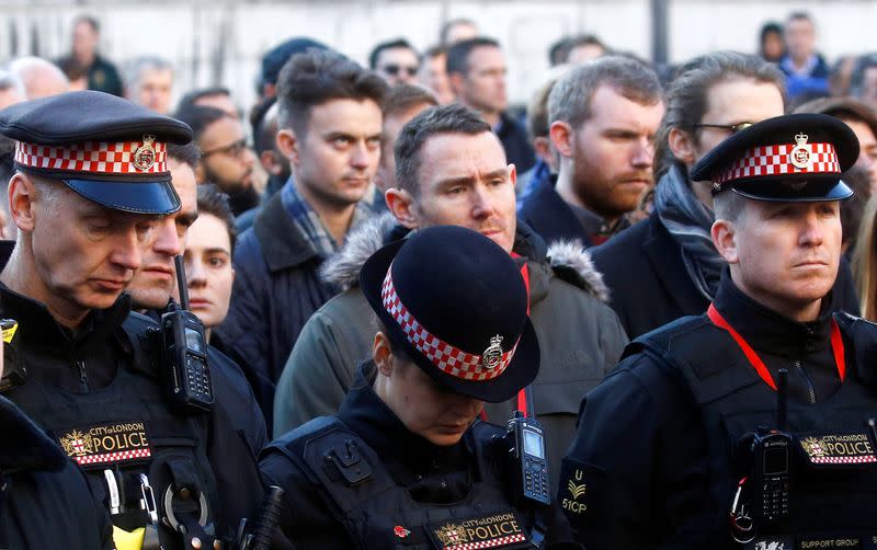 Vigil for victims of a fatal attack on London Bridge in London