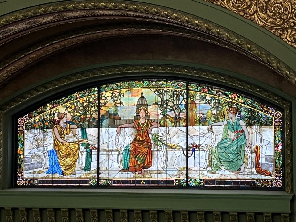 Stained glass at Union Station in St. Louis.