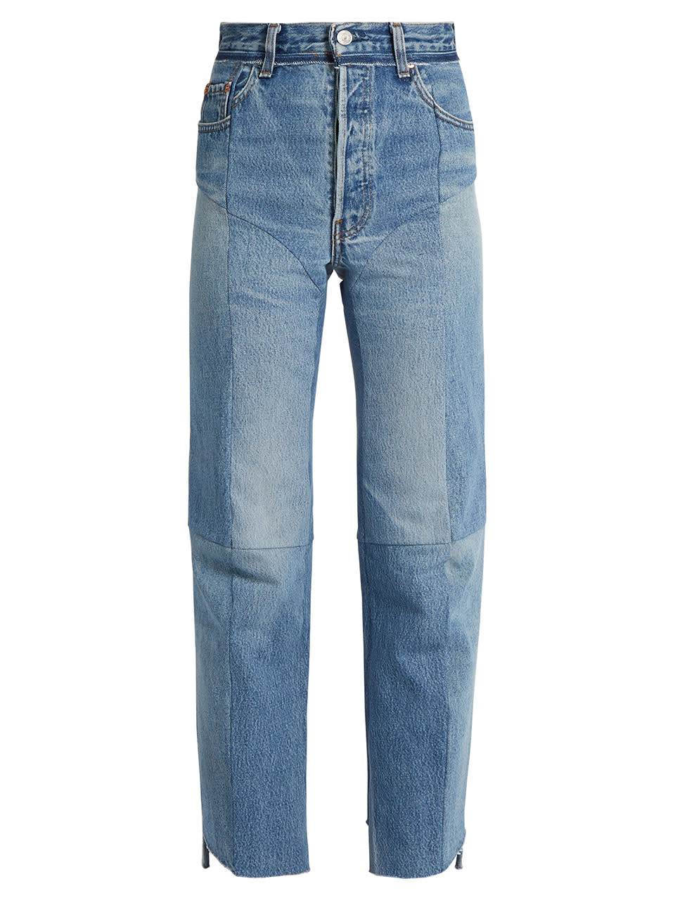 <p>The Vetements jeans that keeps coming back from <a rel="nofollow noopener" href="http://www.matchesfashion.com/us/products/Vetements-Reworked-high-rise-straight-leg-jeans-1065804" target="_blank" data-ylk="slk:Matchesfashion;elm:context_link;itc:0;sec:content-canvas" class="link ">Matchesfashion</a> </p>