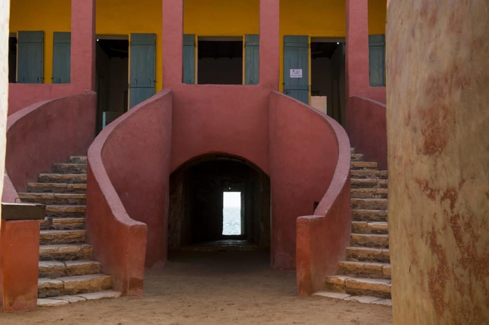 <div class="inline-image__caption"><p>View of the door of no return in one of the slave houses on Goree Island in the Atlantic Ocean outside Dakar in Senegal, West Africa.</p></div> <div class="inline-image__credit">Wolfgang Kaehler/LightRocket via Getty</div>