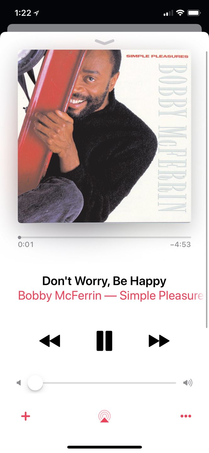 "Don't Worry, Be Happy" by Bobby McFerrin