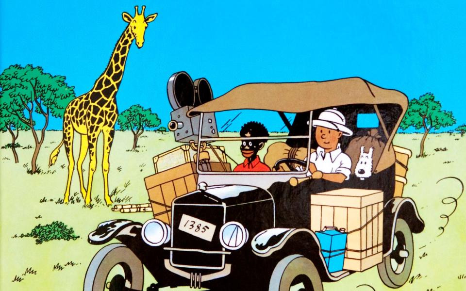 The cover of Herge's Tintin au Congo (1931) - Hergé/Moulinsart/Geoff Pugh
