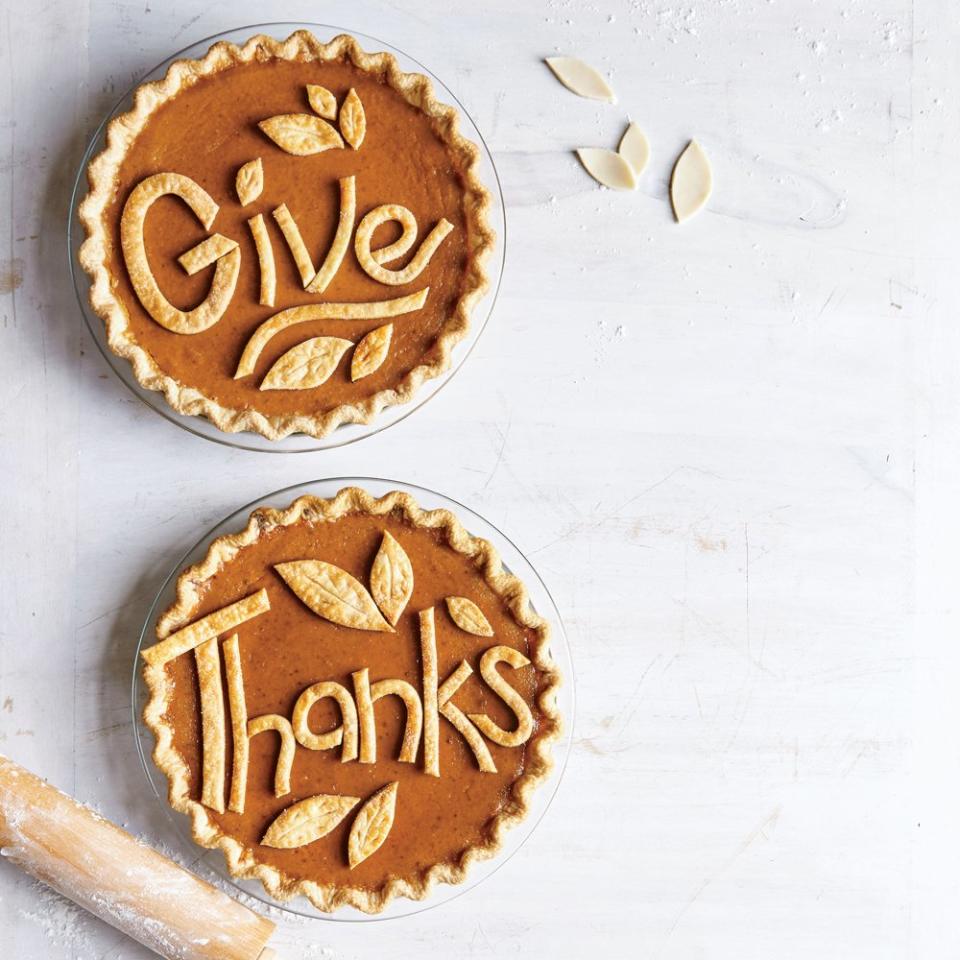 Maple Pumpkin Pie with a Message