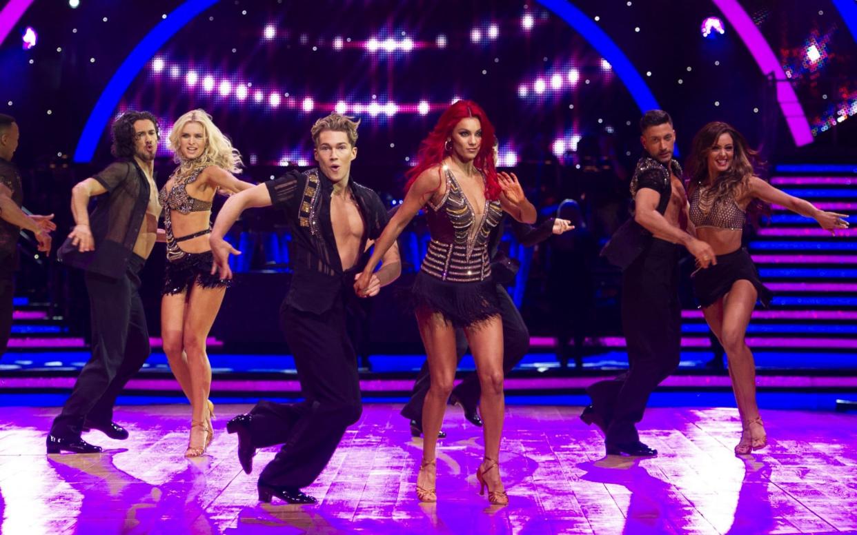 Professional dancers AJ Pritchard and Dianne Buswell (centre) - Getty Images Europe