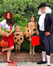 <p>“Happy Halloween from Quaker Oats, SunMaid Raisin, and our two cute little oatmeal raisin cookies,” wrote the <em>Beverly Hills, 90210</em> alum. (Photo: <a rel="nofollow noopener" href="https://www.instagram.com/p/Ba7-O-mHKqL/?hl=en&taken-by=tiffanithiessen" target="_blank" data-ylk="slk:Tiffani Thiessen via Instagram;elm:context_link;itc:0;sec:content-canvas" class="link ">Tiffani Thiessen via Instagram</a>) </p>