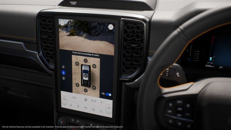 福特新一代Ranger導入全數位儀表板及直立式中控螢幕。（圖／翻攝自Ford官網）