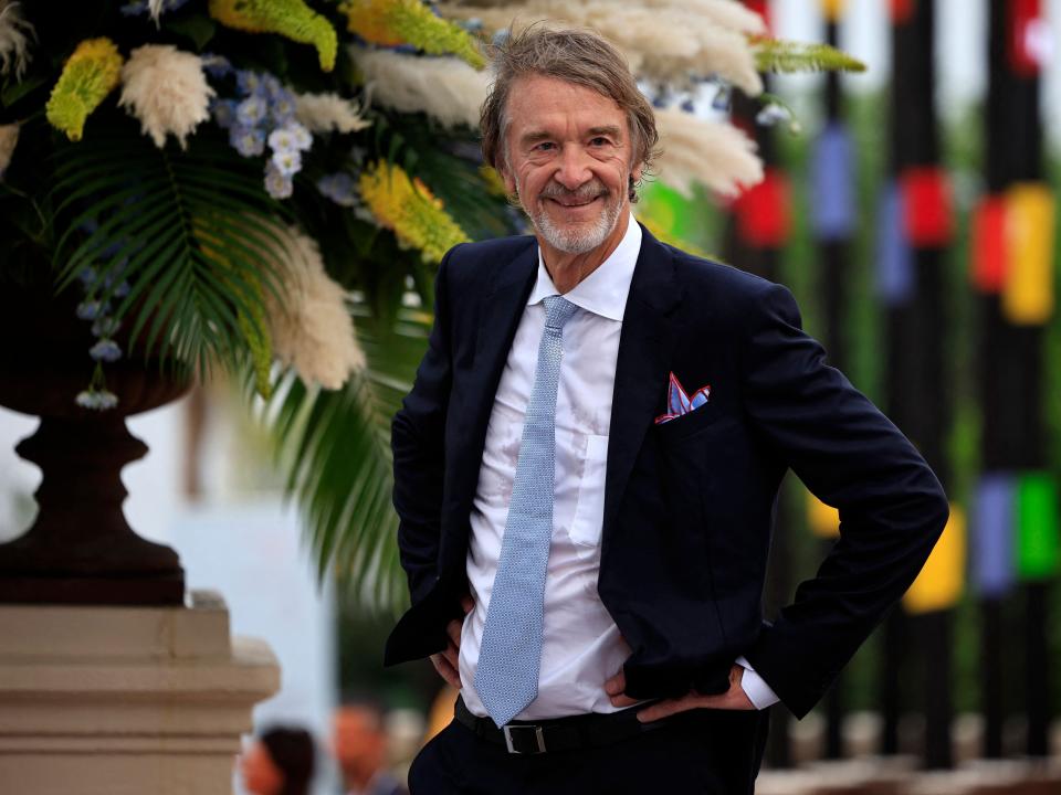 British INEOS Group chairman Jim Ratcliffe poses upon his arrival for the 73rd edition of the Red Cross Gala at the Casino in Monte Carlo on July 18, 2022.