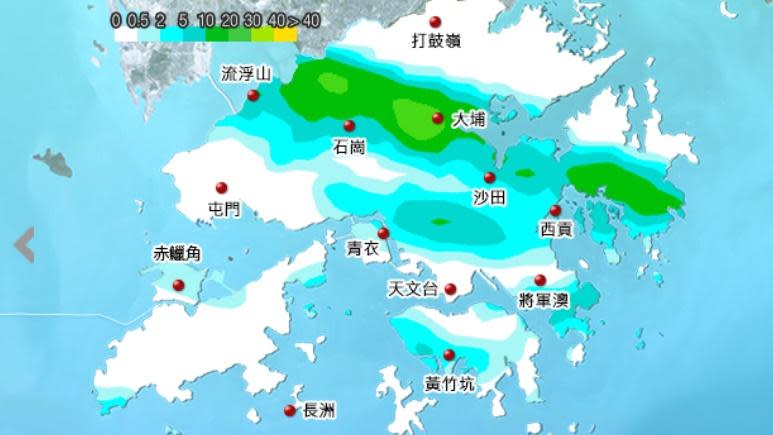 本港地區今日天氣預測大致多雲，有幾陣驟雨及狂風雷暴。日間短暫時間有陽光。最高氣溫約31度。(香港天文台)