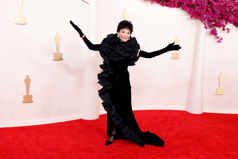 Rita Moreno helped present the Best Supporting Actress Oscar on Sunday. Photo by John Angelillo/UPI