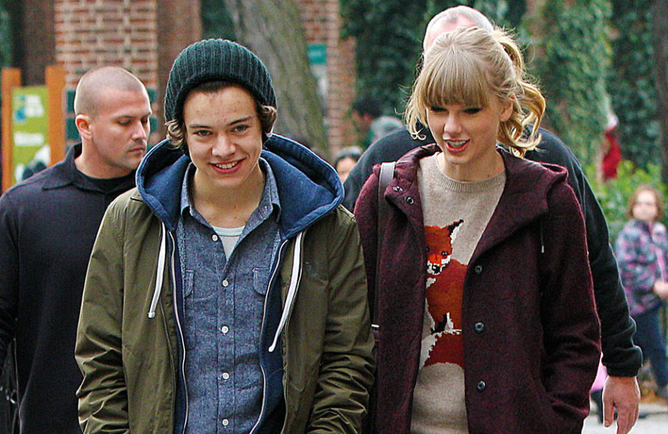 The two pop superstars first went public with their romance in December 2012 after dating for a month. They were spotted strolling on a date at Central Park Zoo, but there was only one direction for Haylor and that was South. After just three months of dating they broke up. Taylor mocked the 'Watermelon Sugar' singer during her 2013 Grammy's performance by attempting to put on a British accent.