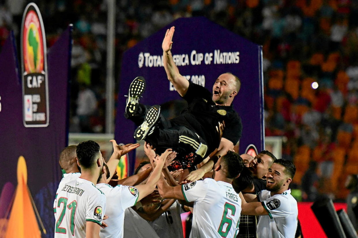 Arrivé à la tête de la sélection algérienne en août 2018, Belmadi, 46 ans, avait été encensé après avoir remporté la CAN 2019 en Égypte.  - Credit:GIUSEPPE CACACE / AFP