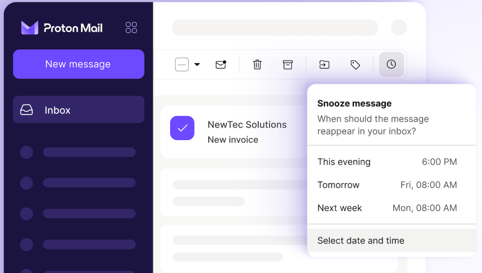 Proton Mail Snooze