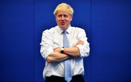 Boris Johnson, a leadership candidate for Britain's Conservative Party, visits Reading