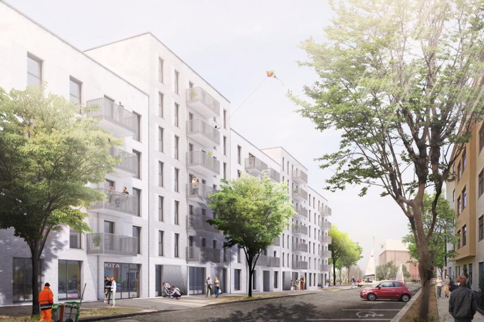 Das landeseigene Immobilienunternehmen Gewobag baut momentan 110 Wohnungen.<span class="copyright">Planungsgemeinschaft Arcostraße assmann - blauraum architekten</span>