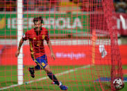 Football Soccer - Spain v Liechtenstein - World Cup 2018 Qualifying European Zone - Group G- Reino de Leon stadium, Leon, Spain - 5/9/16 Spain's David Silva celebrates his goal. REUTERS/Eloy Alonso