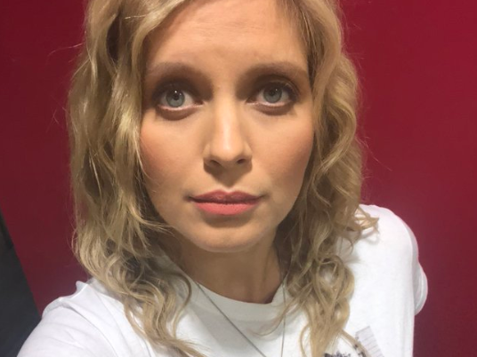 Rachel Riley selfie shows her wearing edited image of Labour leader Jeremy Corbyn: Twitter/Rachel Riley