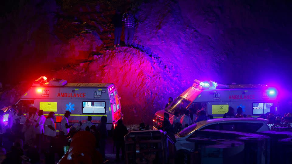 Workers who had been stuck in the Silkyara tunnel since November 12 started to be rescued on Tuesday. - Francis Mascarenhas/Reuters