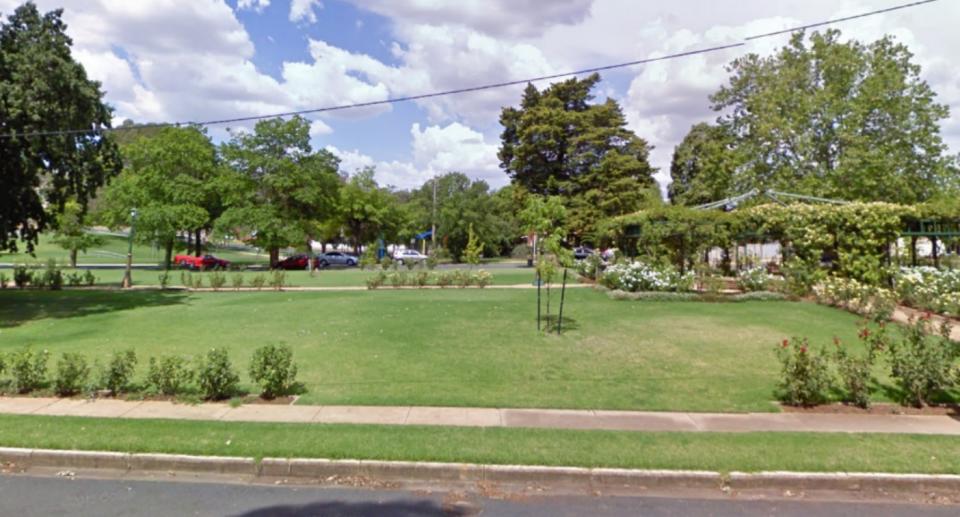 A 19-year-old girl was raped by two men at Memorial Park, in Junee, near Wagga Wagga. Source: Google Street View