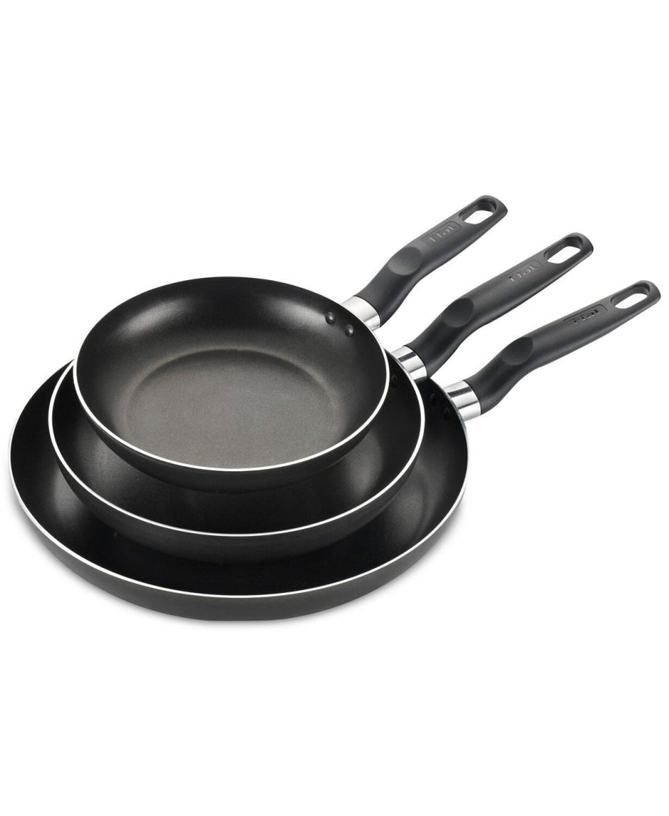 Fry, fry, fry with this set of three fry pans that come in three different sizes. The skillets are non-stick and have even-heating bases to make sure that egg stays sunny-side up. <a href="https://fave.co/3lED9st" target="_blank" rel="noopener noreferrer">Originally $45, get the set now for $15 at Macy's</a>. 