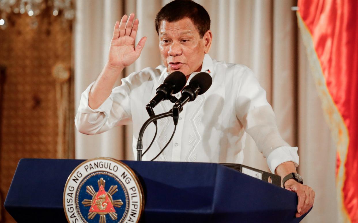 Philippine President Rodrigo Duterte has declared war on drug users   - EPA