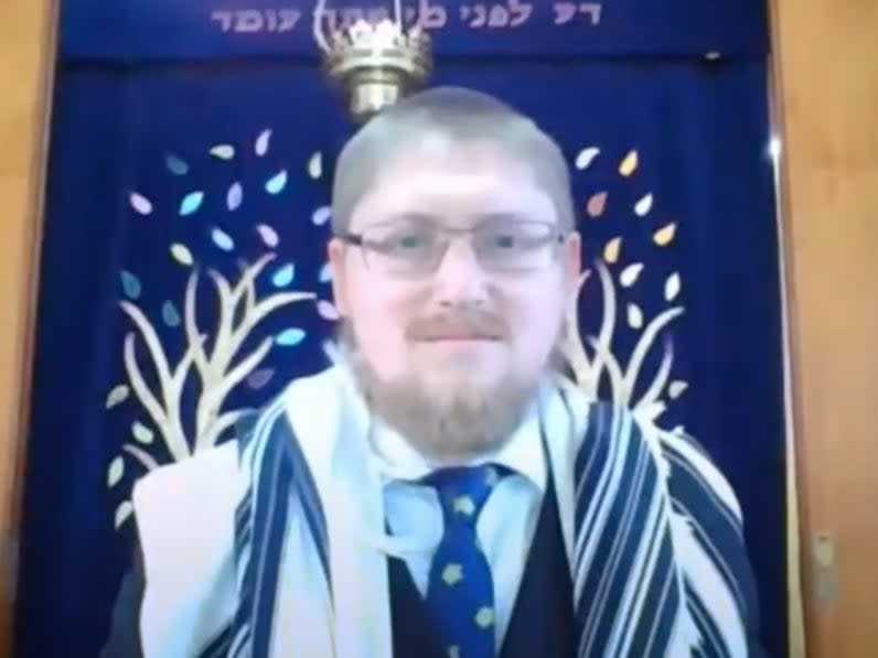 Rabbi Rafi Goodwin was attacked outside his synagogue in Chigwell, north London (YouTube)