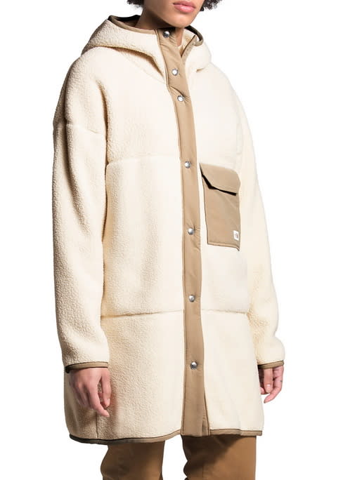 The North Face Mashup Fleece Hooded Coat. Image via Nordstrom