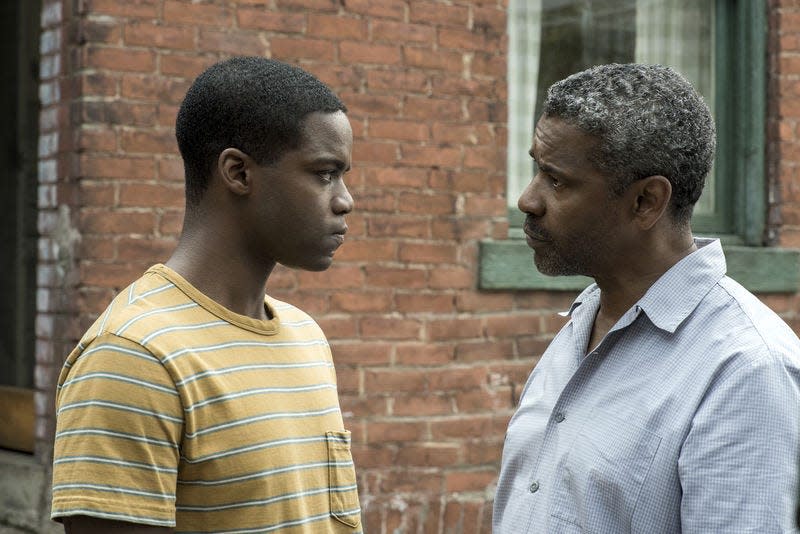 Jovan Adepo, left, plays one of Denzel Washington's sons in "Fences," the 2016 film adaptation of August Wilson's Pultizer Prize-winning play. AP Photo/Paramount Pictures