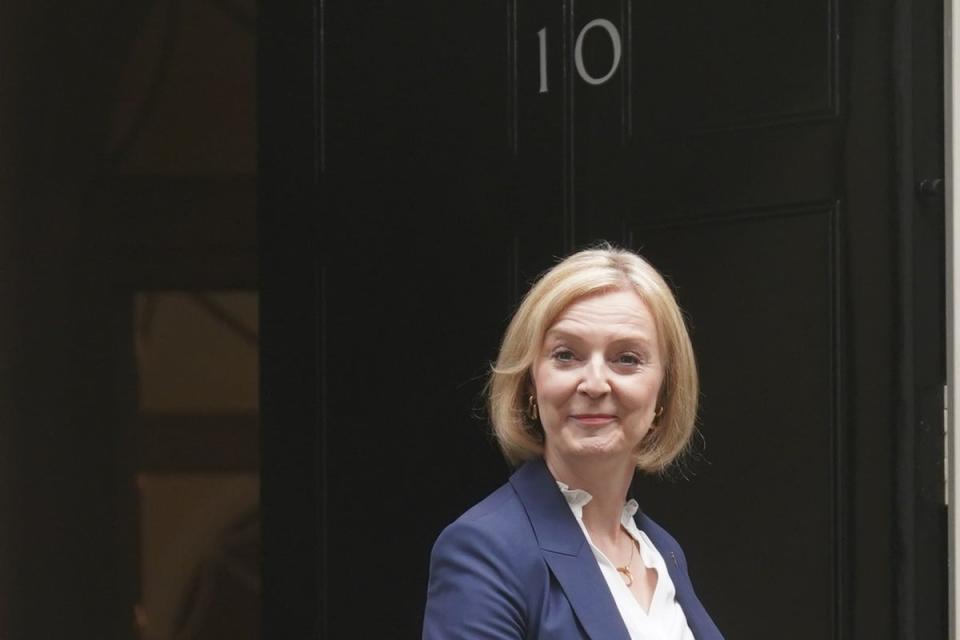 UK Prime Minister Liz Truss leaves 10 Downing Street, Westminster, London, to attend her first Prime Minister’s Questions (Stefan Rousseau/PA) (PA Wire)