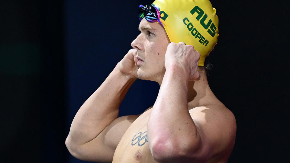 Isaac Cooper helped Australia to 4x100 medley relay gold at the Tokyo Olympics. (Photo by Quinn Rooney/Getty Images)