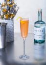 <p><strong>Ingredients</strong></p><p>1 oz Reyka Vodka <br>.5 oz Aperol <br>.5 oz honey syrup <br>.25 oz lemon juice <br>Top with champagne or prosecco </p><p><strong>Instructions</strong></p><p>Combine all ingredients except sparkling wine into a cocktail shaker. Serve in flute, top with champagne or prosecco and garnish with a lemon peel.<br></p>