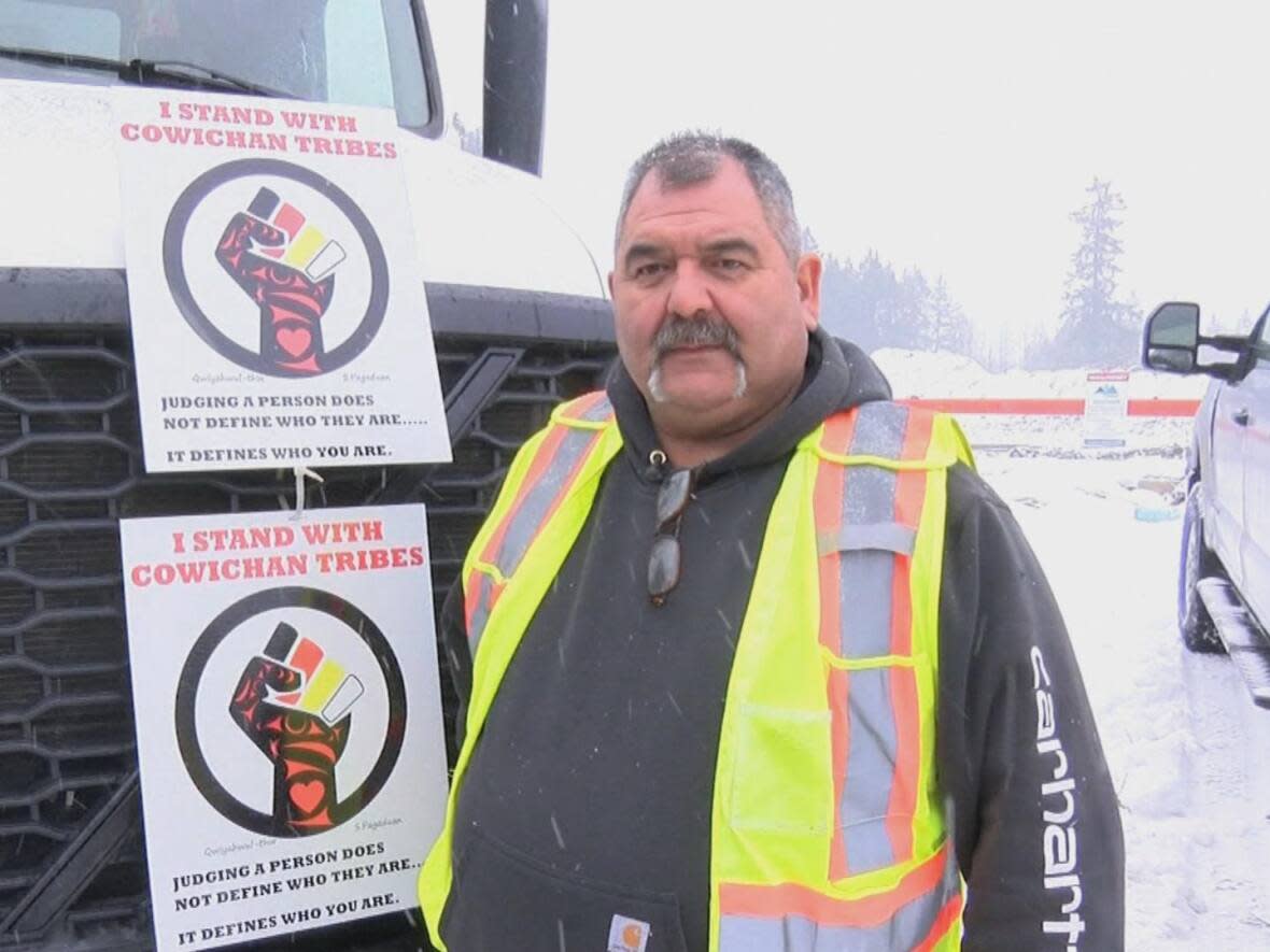 Jon Coleman, owner and operator of Jon-co Contracting, which has stopped work on the new Cowichan District Hospital project, saying that a provincial Crown corporation has refused to grant them a permit.  (CHEK News - image credit)