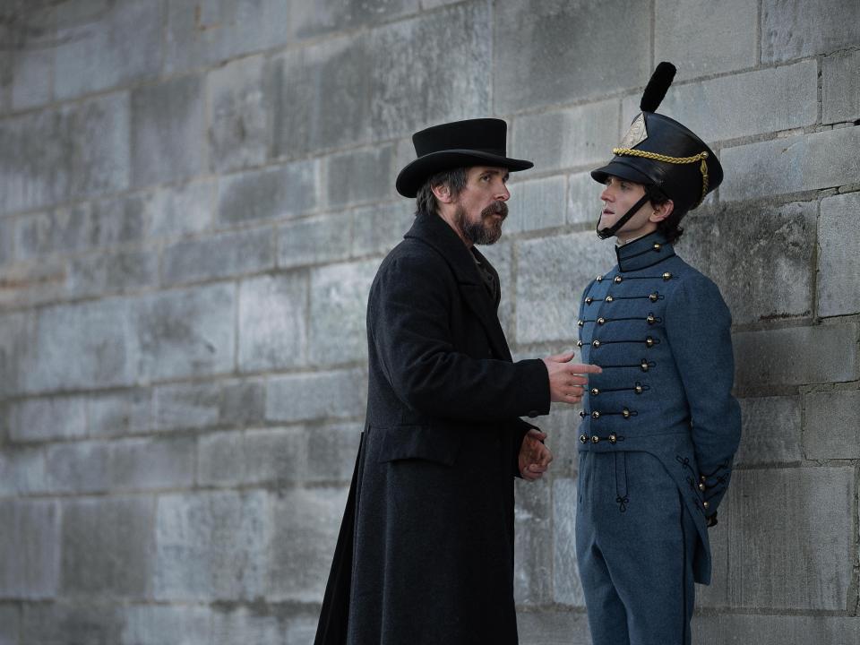 Christian Bale and Harry Melling in "The Pale Blue Eye."