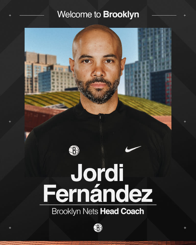 Jordi Fernandez。（取自Brooklyn Nets X）