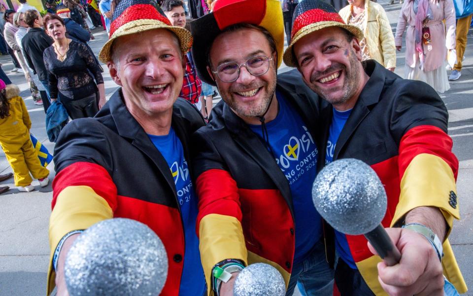 German fans at Malmo Arena