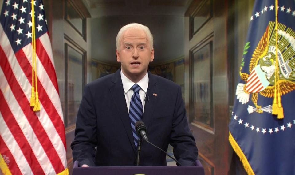 James Austin Johnson becomes the latest 'Saturday Night Live' performer to play President Joe Biden. (Photo: NBC/Twitter)