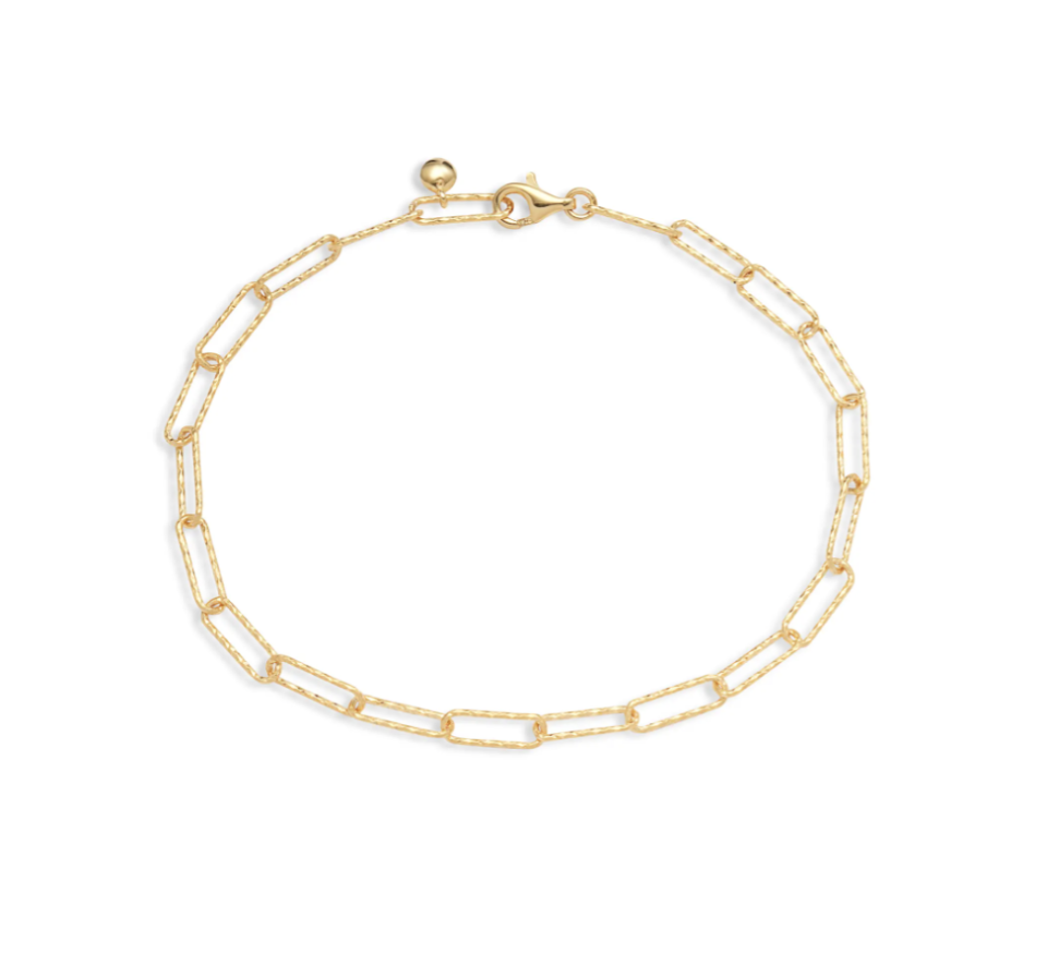 Monica Vinader Alta Textured Chain Link Bracelet in Yellow Gold (Photo via Nordstrom Canada)