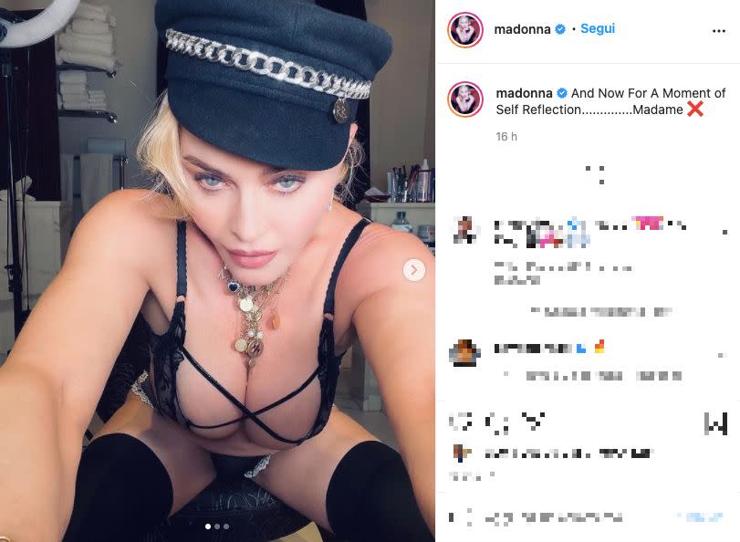 Madonna super sexy sui social